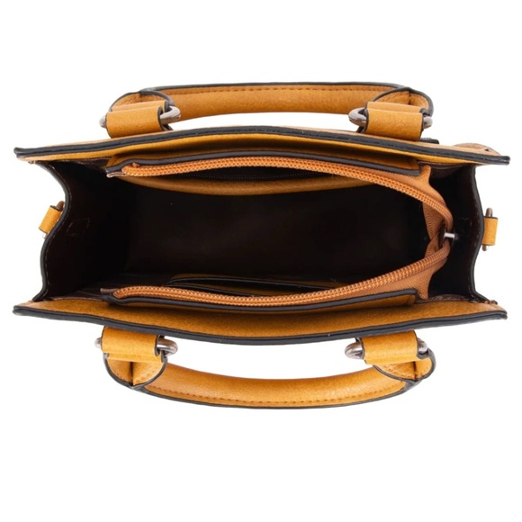 NWOT Wrangler Ladies North South Mini Yellow Tote Crossbody Bag - Picture 6 of 6